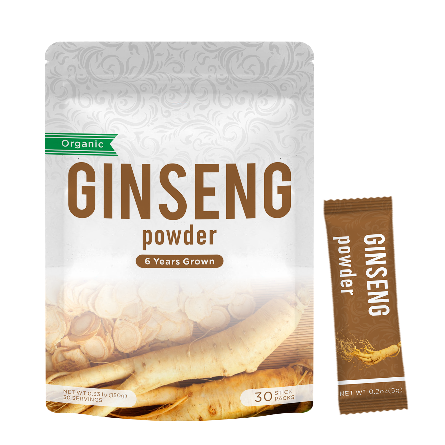 Vitahealthy OEM/ODM Organic Ginseng Powder with 100 % Original Ginseng Extract Raw Ingredients Herbal Supplement for Women