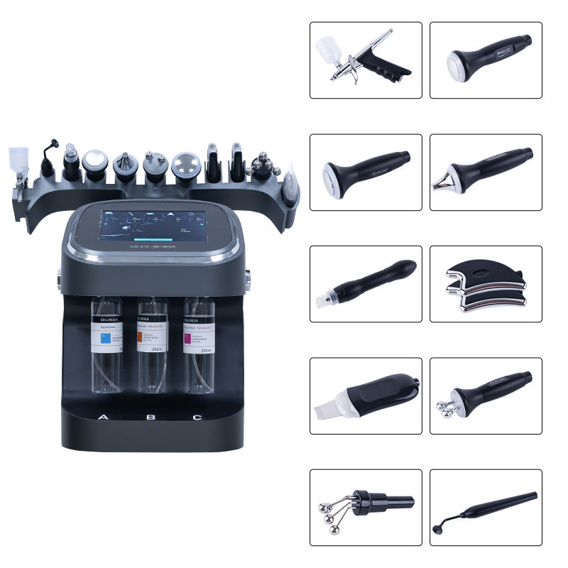 Water Snake Oxygen Facial Machine with Skin Analyzer Multifunctional Water Snake Abrasion Water Facial Care Device