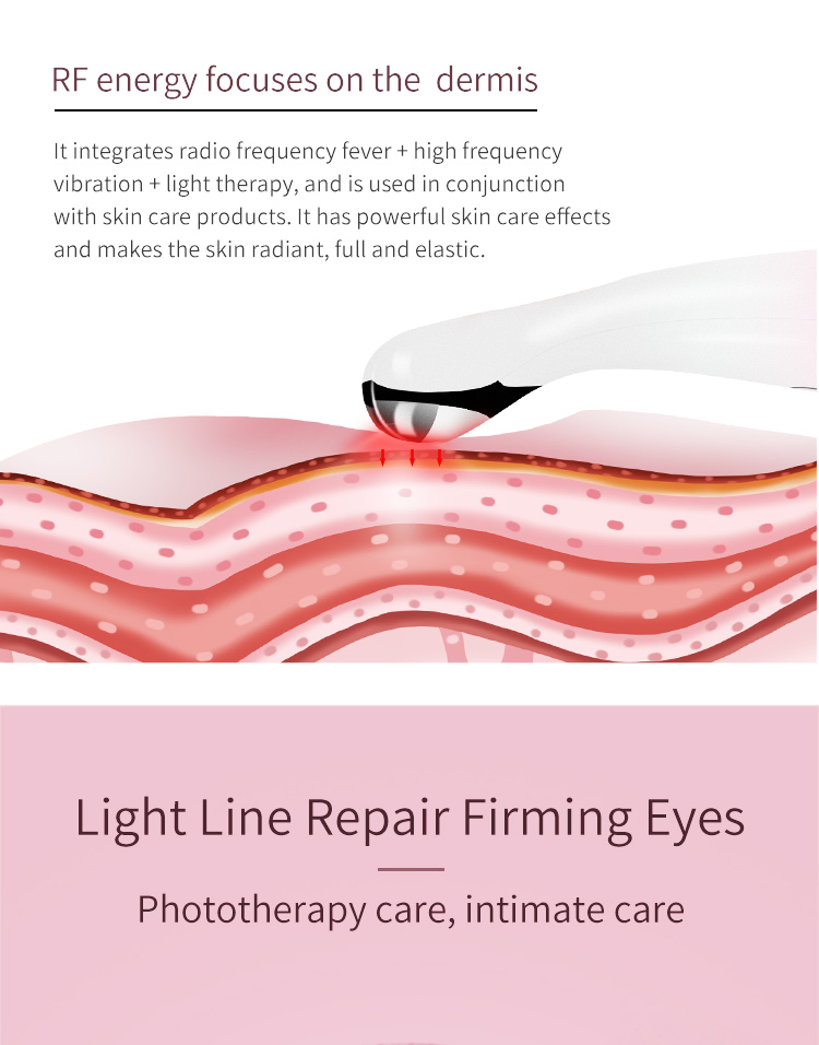 RF Red Light Skin Therapy Rejuvenation Wand Eye Beauty Device
