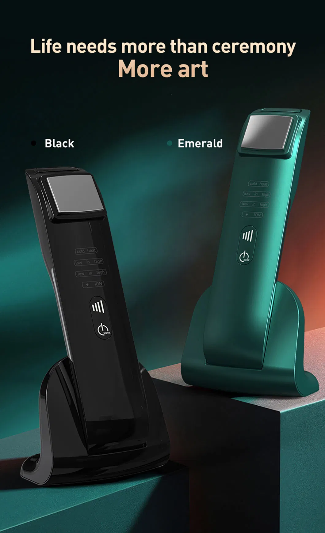 Customized Household EMS Microcurrent Vibration Ion Hot and Cold Anti-Wrinkles Beauty Device