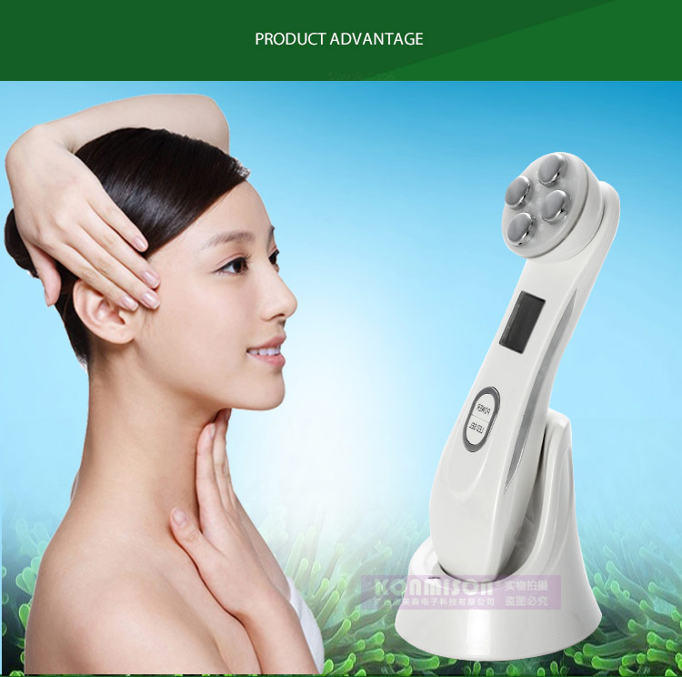 Portable Ems Radiofrequency Facial Massager 5 in 1 Led Skin Tightening Device