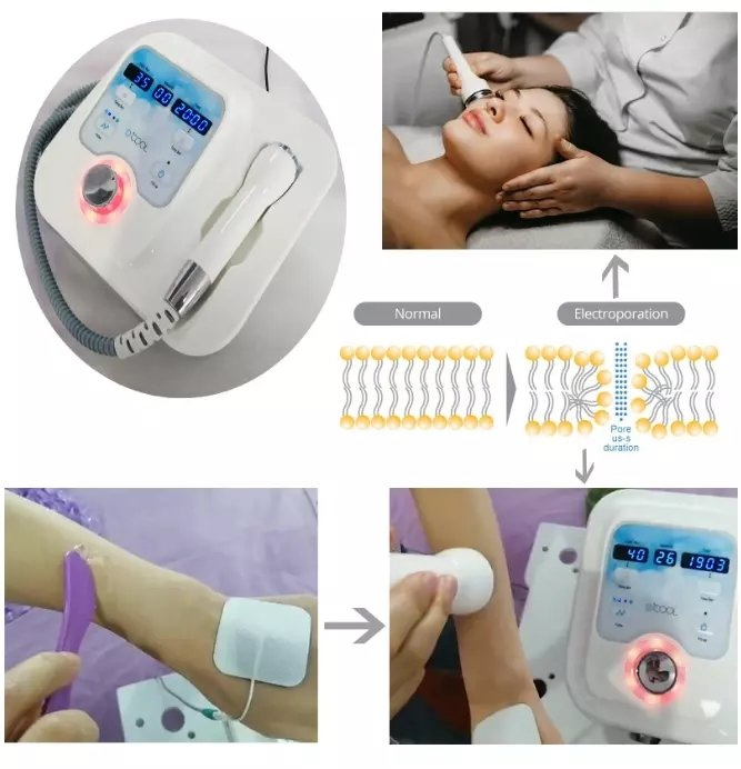 Cryo Facial Machine Skin Cool Beauty Machine Hot Cold Hammer Anti Aging Devices