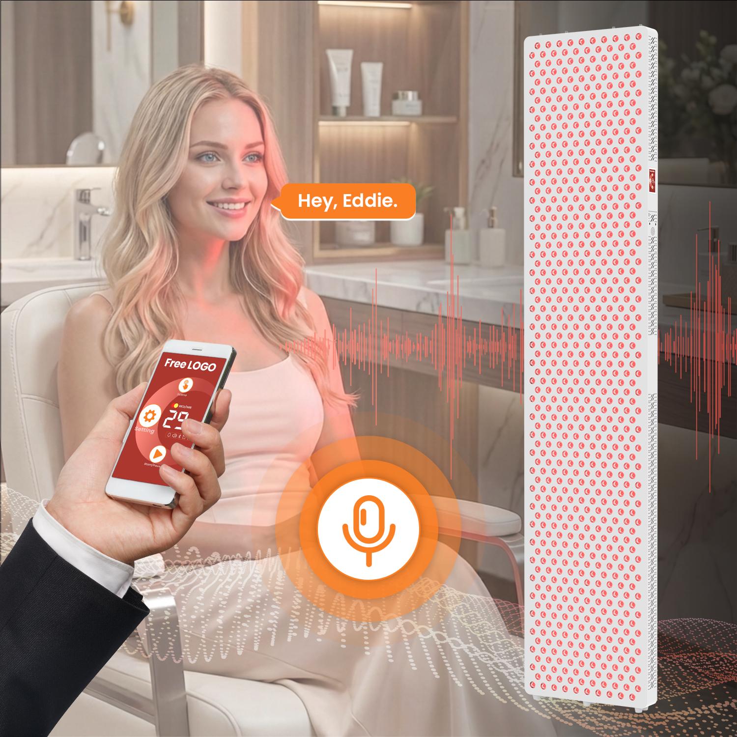 IDEATHERAPY Full Bofy Voice App Control Quad Chips Led Light Therapy Machine Red Light Therapy Panel Infrared Therapy Panel