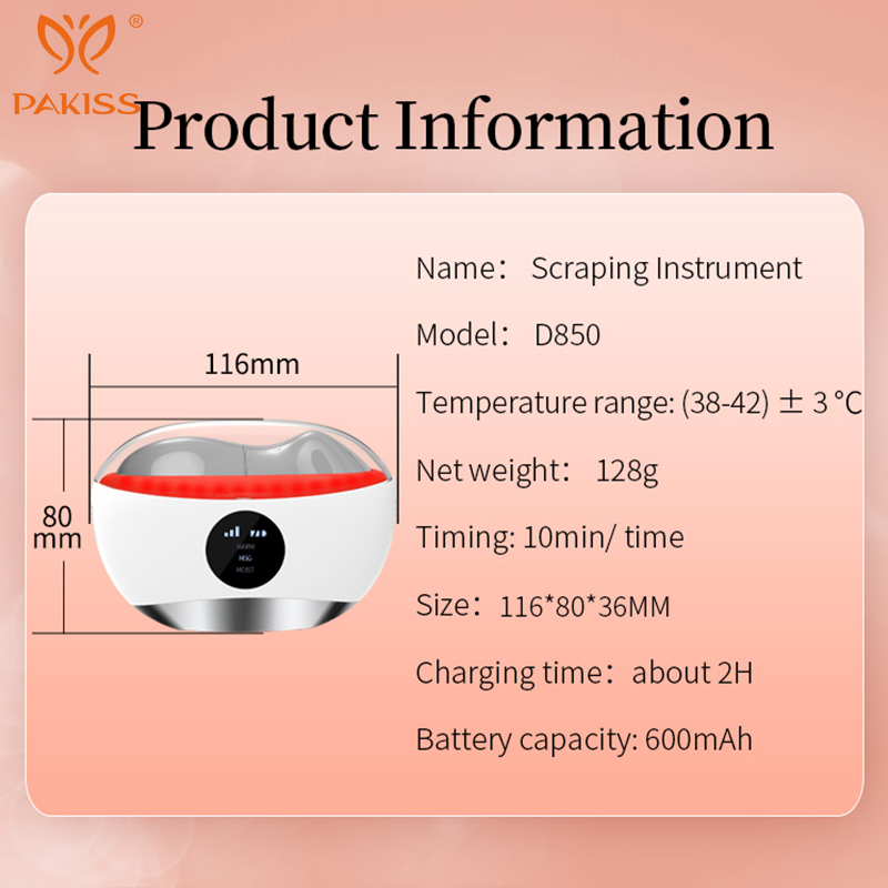 Pakiss 7-Color LED EMS Facial and Neck Beauty Device with Hot Compress