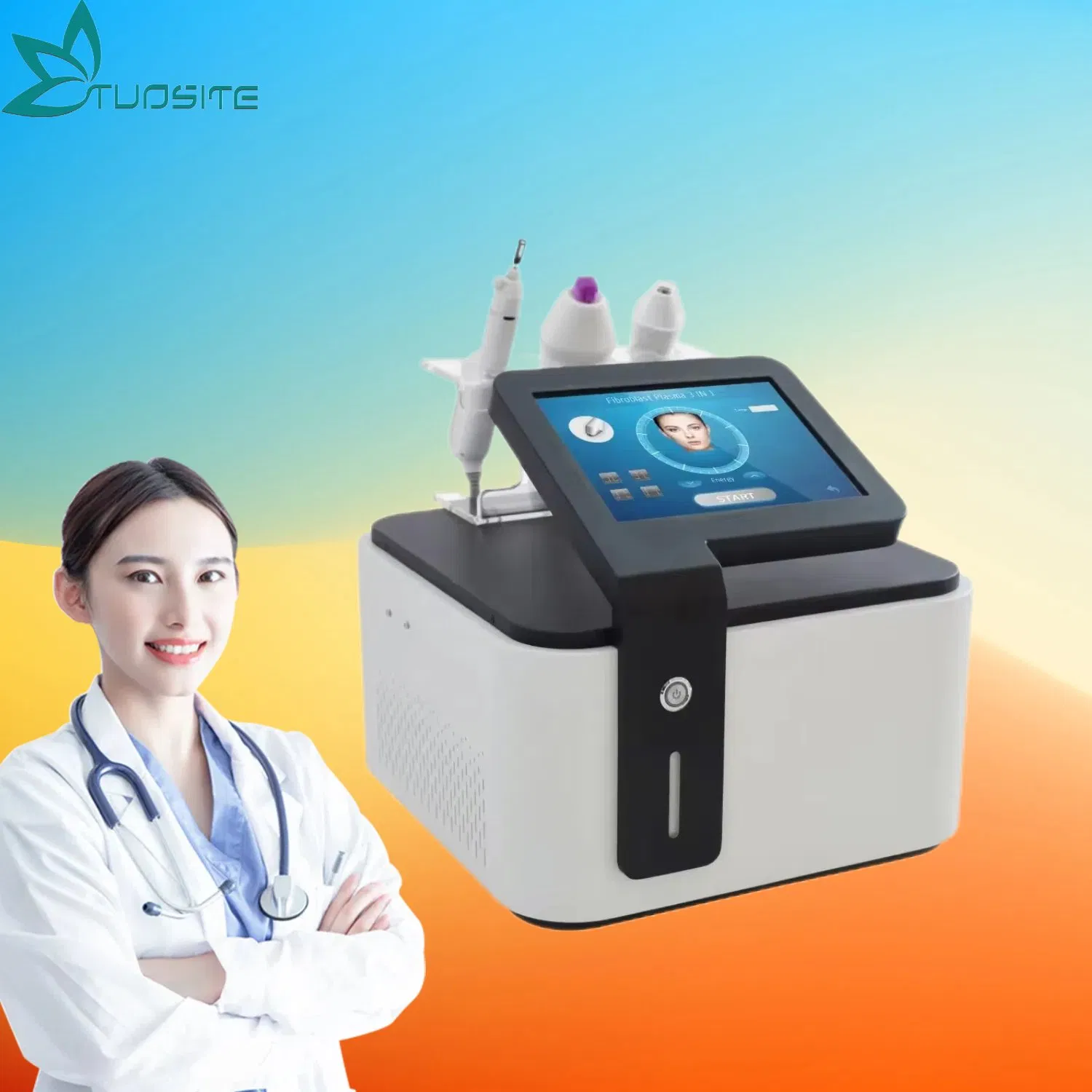 Advanced Fractional Cold Plasma Facial Treatment Device for Beauty