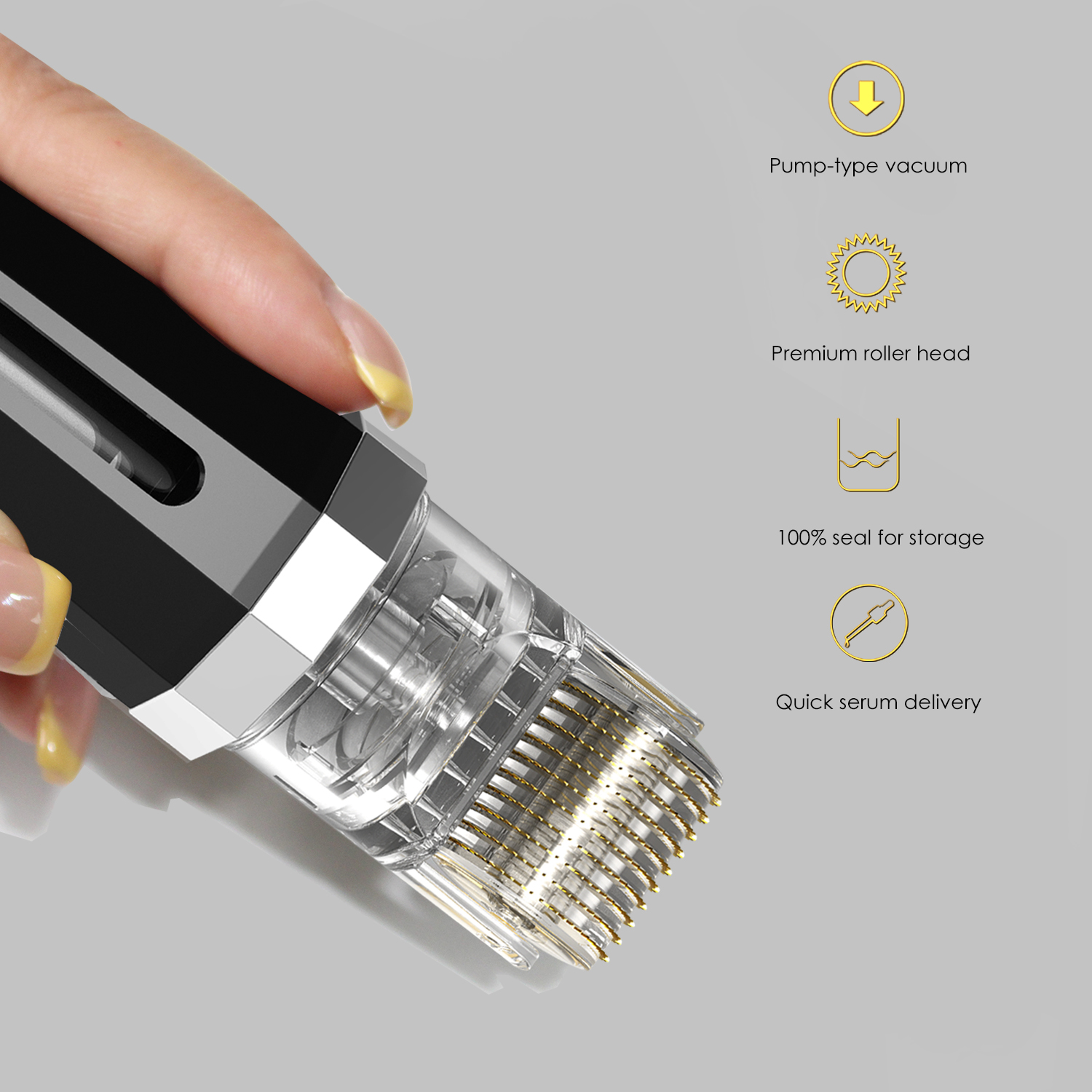 Hair Care Growth Infusion Roller Combo Interchangeable Balls Massager Scalp Massage Devices with Serum Cartridge