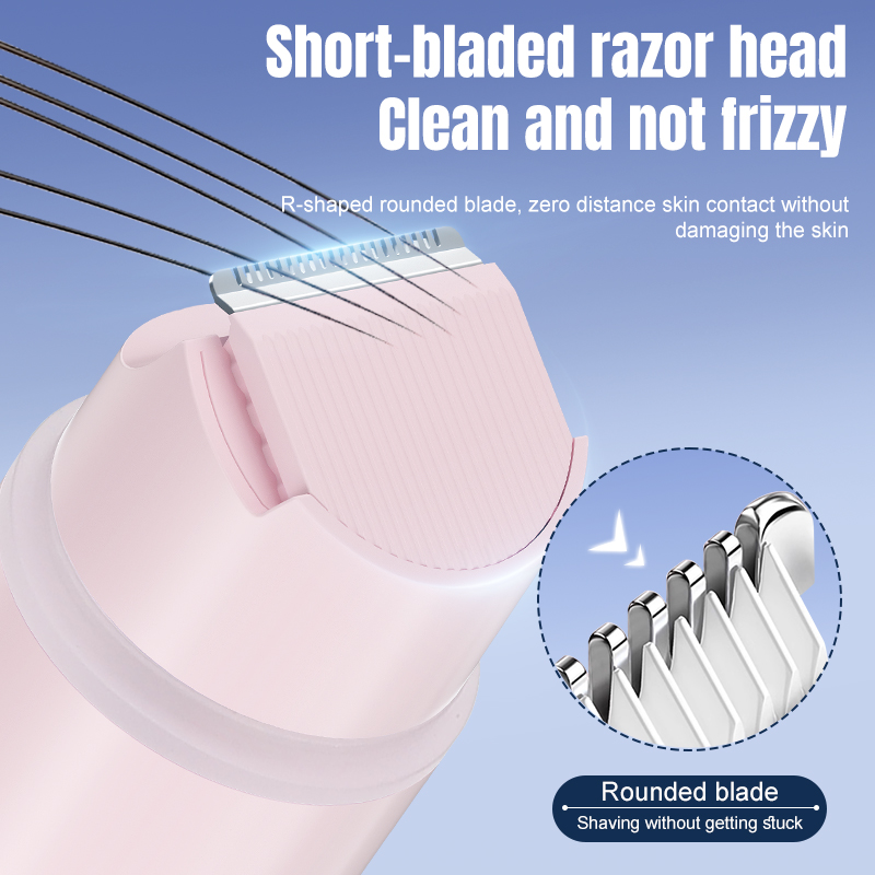 Resuxi KS-8900 Dual Head Hair Trimmer Waterproof Facial Body Hair Remover Portable Painless Bikini Eyebrow Shaver for Women