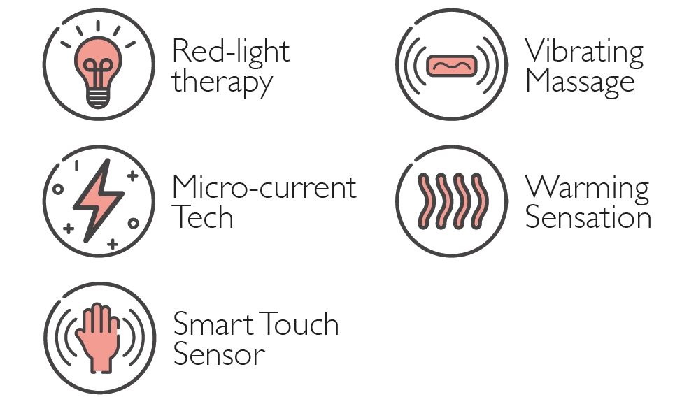 EMS Microcurrent Winkle Removal Red Light Therapy Eye Beauty Device