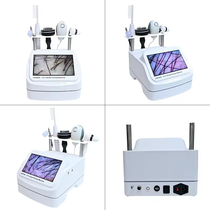 5 in 1 Home Use Hair Analyzer Sprayer High Frequency Scalp Analyzer and Hair Maintenance Massage Hair Regrowth Machine
