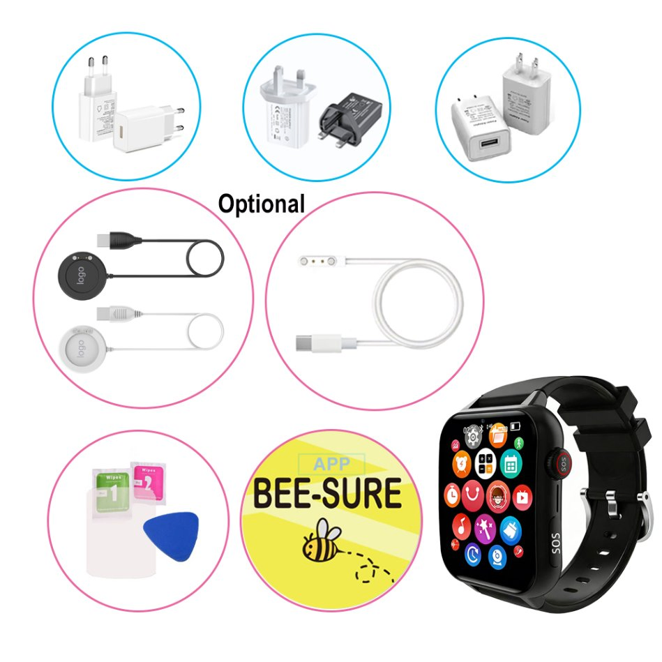 China manufacture 4G IP67 waterproof Beauty elderly smart watch GPS tracker device with HR BP SPO2 SOS emergency call fall down detection D41