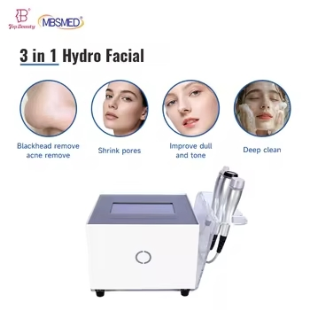 All-in-One 3 in 1 Face Device for Hydro Dermabrasion, Skin Lifting, Cold Plasma Treatment and Acne Care