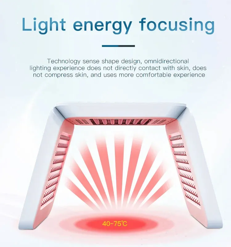 LED PDT Bio Light Therapy Mask Acne Treatment 7 Colors Red Light Therapy Facial Caring Device for Face and Body