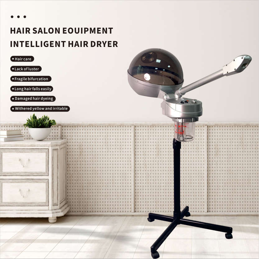 Electric Hair Steamer with Adjustable Height Hood One-Face Haircare Evaporator Scalp Care Machine for Barbershops Baking Oil