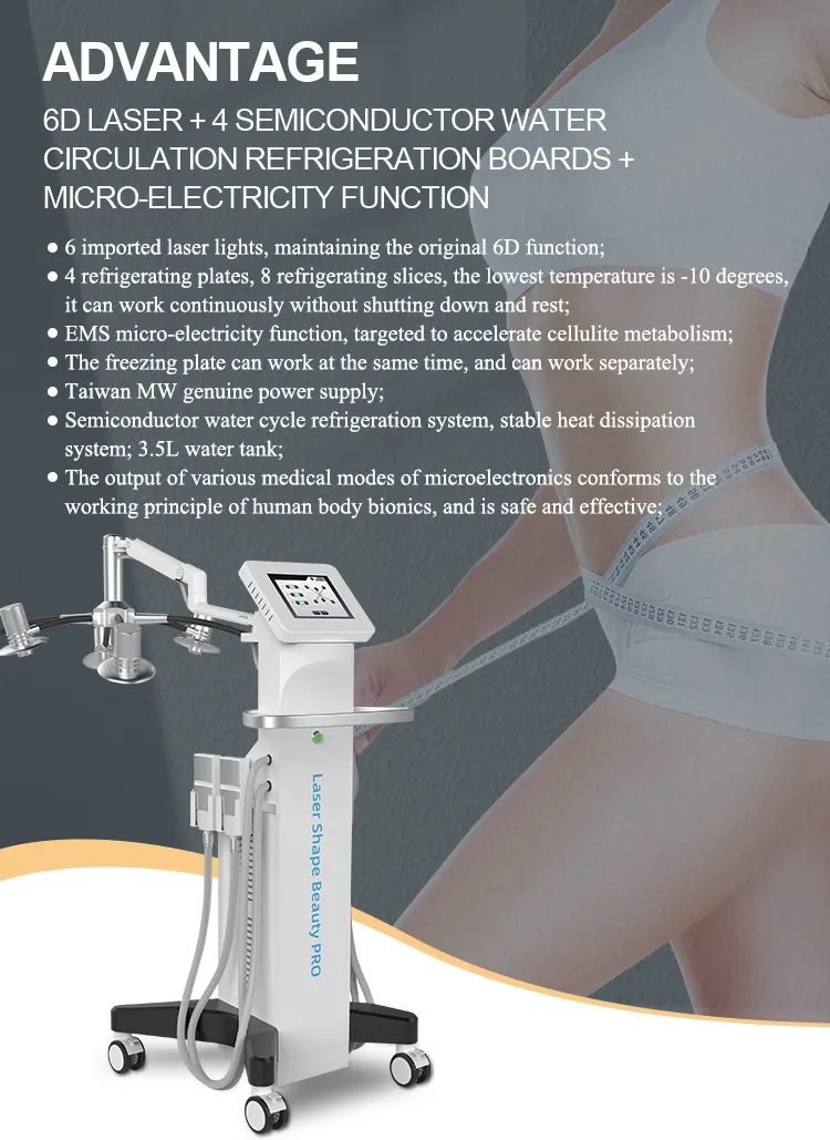 2024 Non-Invasive 6D Lipolaser 635nm 532nm Body Contouring SPA Use Device