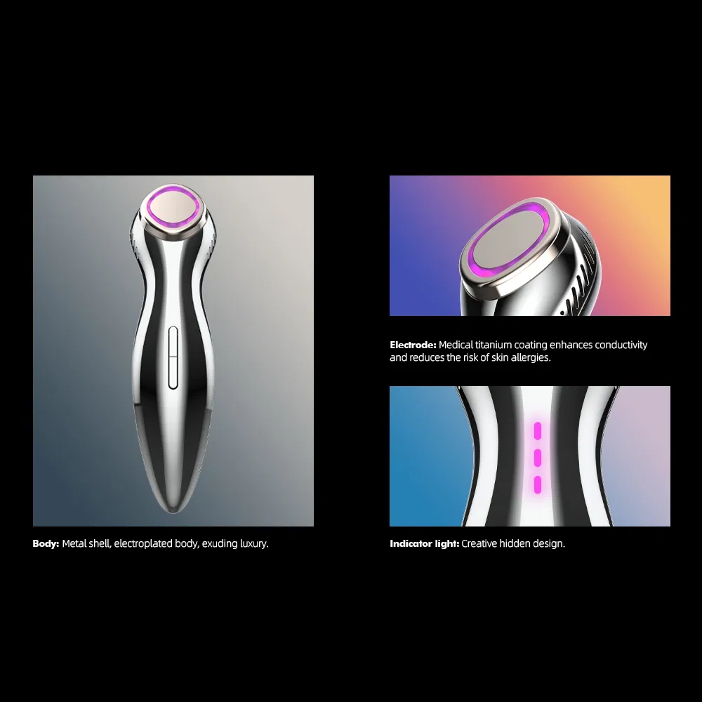 2026 Premium Smart Beauty Device, 8-Mode for Instant Lifting &amp; Anti-Wrinkle, Home SPA Facial &amp; Eye Care with Vibration &amp; Cold Warm LED Light with 3 Levels