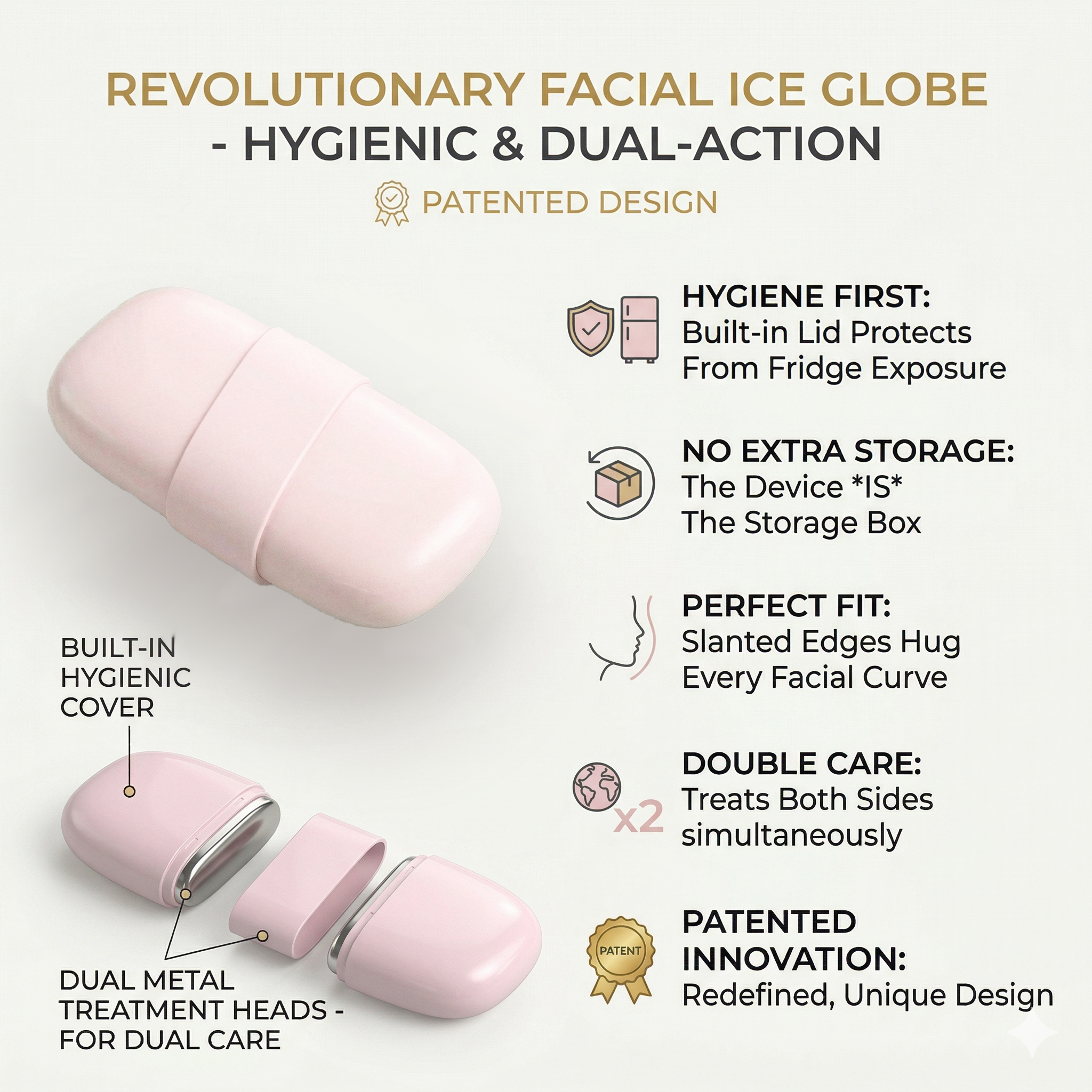 2-in-1 Gua Sha Stainless Steel Ice Globes - Professional Cooling Massage Tool For Face Contouring And Refreshing