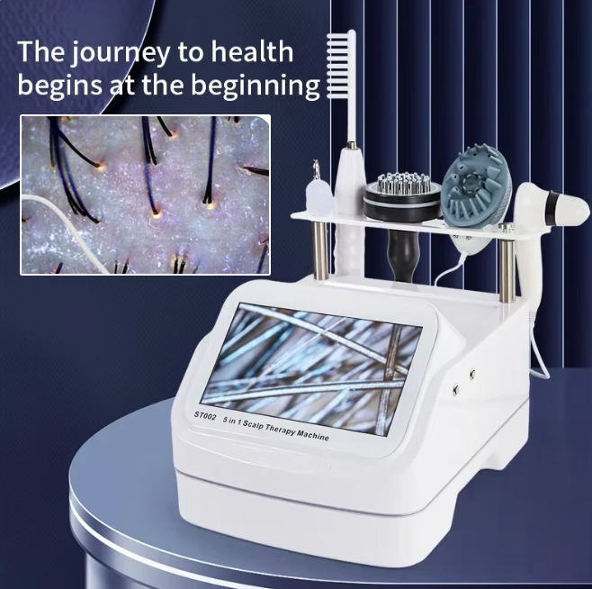 2026 5-in-1 High Frequency Scalp Analyzer &amp; Hair Growth Massage Machine, Anti-Hair Loss Therapy Device for Salon/Home Use