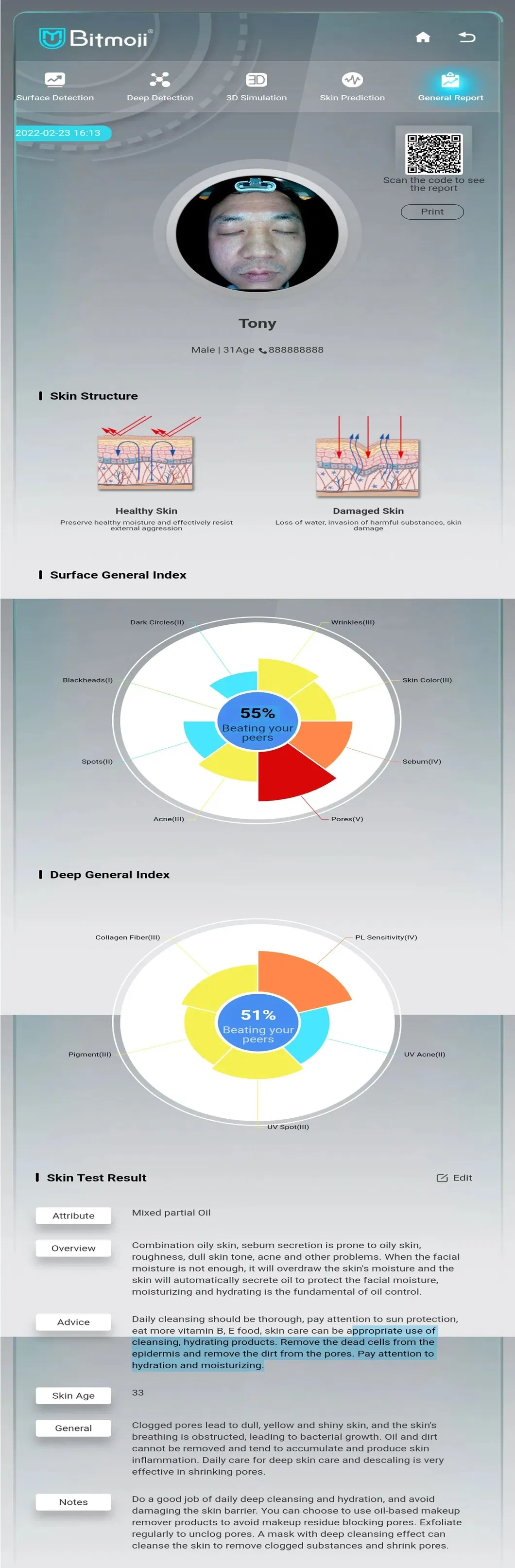 Skin Analyzer View 8