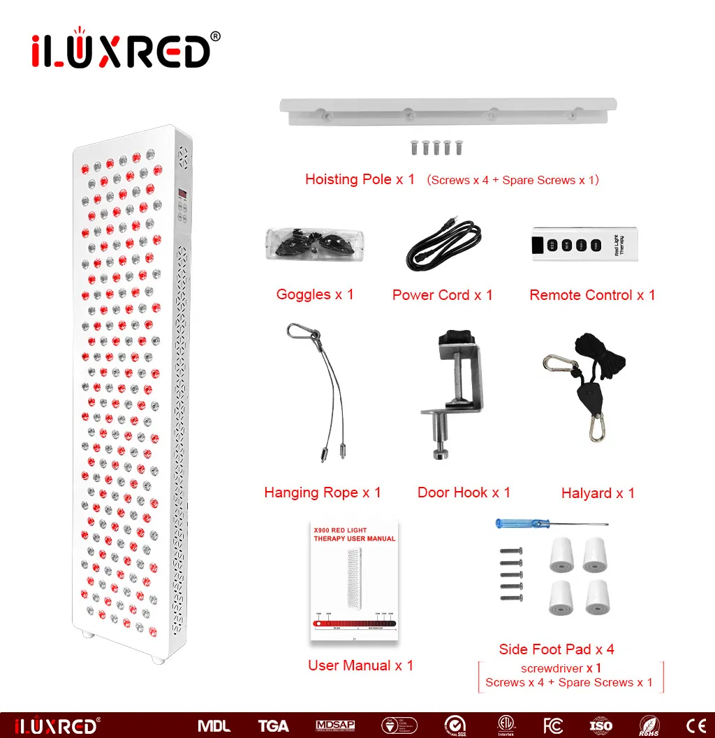 OEM ODM Available Stock for Beauty Salon 5 Wavelengths LED Facial Treatment Full Body Infrared LED Red Light Therapy Sauna Panel Bed Device Handheld