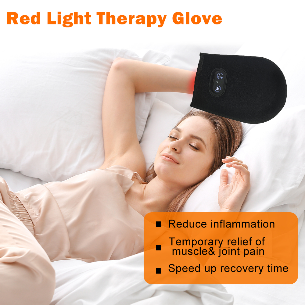 80 Pcs Leds Hand Red Light Therapy Pack Red Light Therapy Hand Gloves 660nm 850nm Mul-tifunctional Treatment Modes Hand