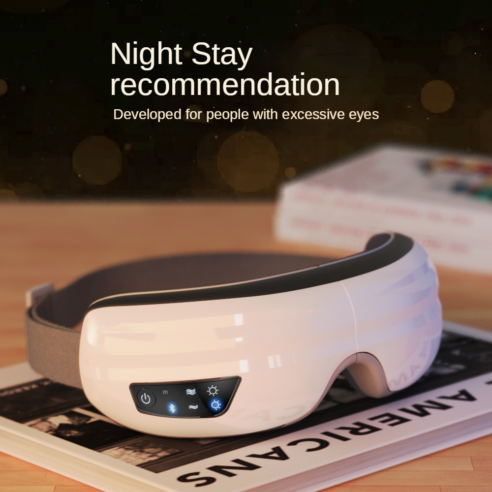 Air Pressure Vibration for Eye Relief Heat Compress Eye Care MINI With Music Digital Eye Massager with Heat Compression