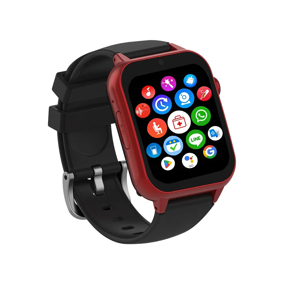Beauty design China manufacture 4G IP67 waterproof elderly smart tracker GPS watch device with HR BP SOS call fall detection D41