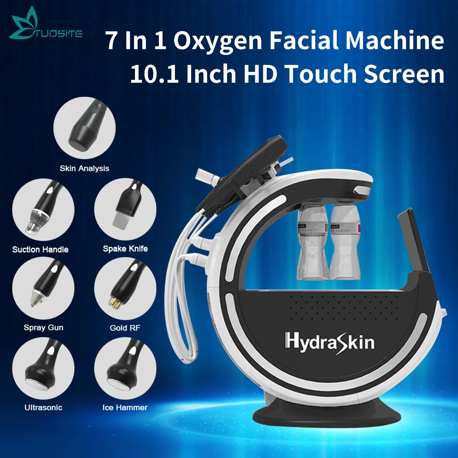 Black Hydro Beauty 7 in 1 Smart Ice Blue Skin Care Device