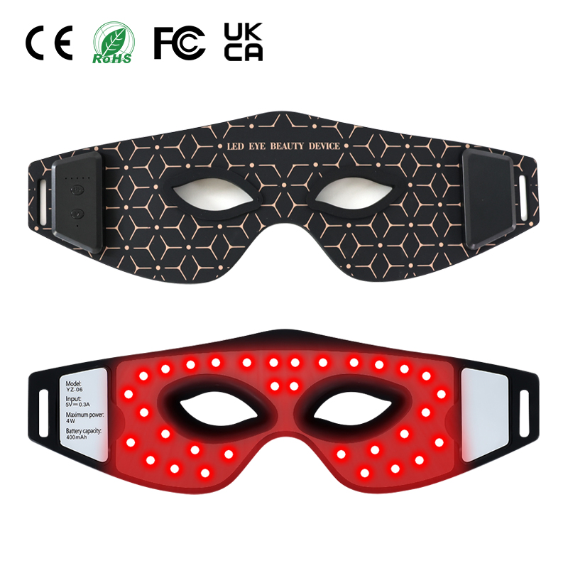 Silicone LED Indicated Red Light Therapy Eye and Face LED Eye Beauty Device Red Light Therapy for Eyes