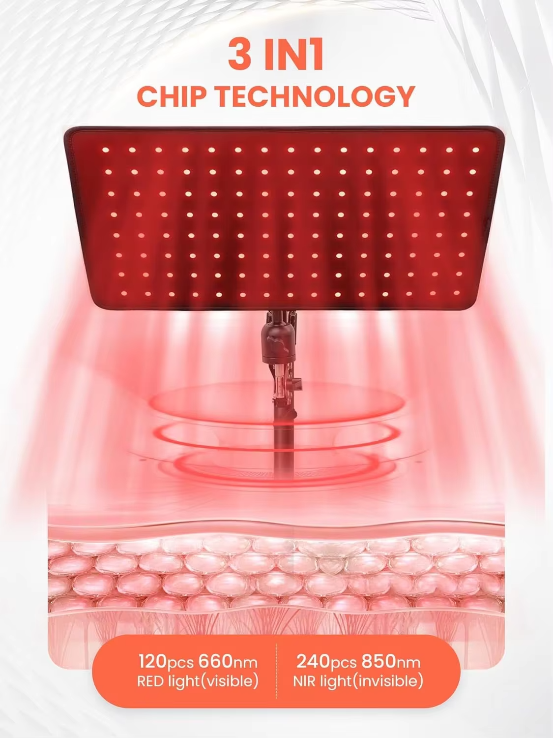 Hot Selling Red Light Therapy Red Light Wrap Infrared Light Therapy Lamp With Stand Therapy Lamp for Body and Face