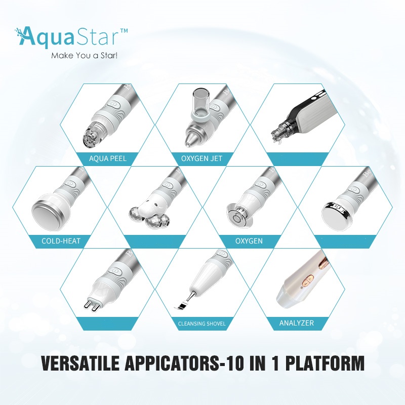 Aqua Star Wholesale Price Multifunctional 12 in 1 Hydra Beauty Facial Skin Care Machine with AI Skin Analysis