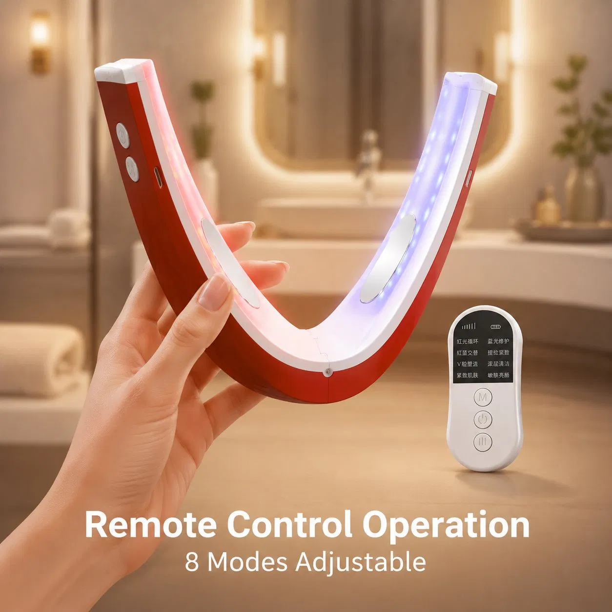 [Zsm] Mini EMS Microcurrent Lifting Red Facial Beauty Device