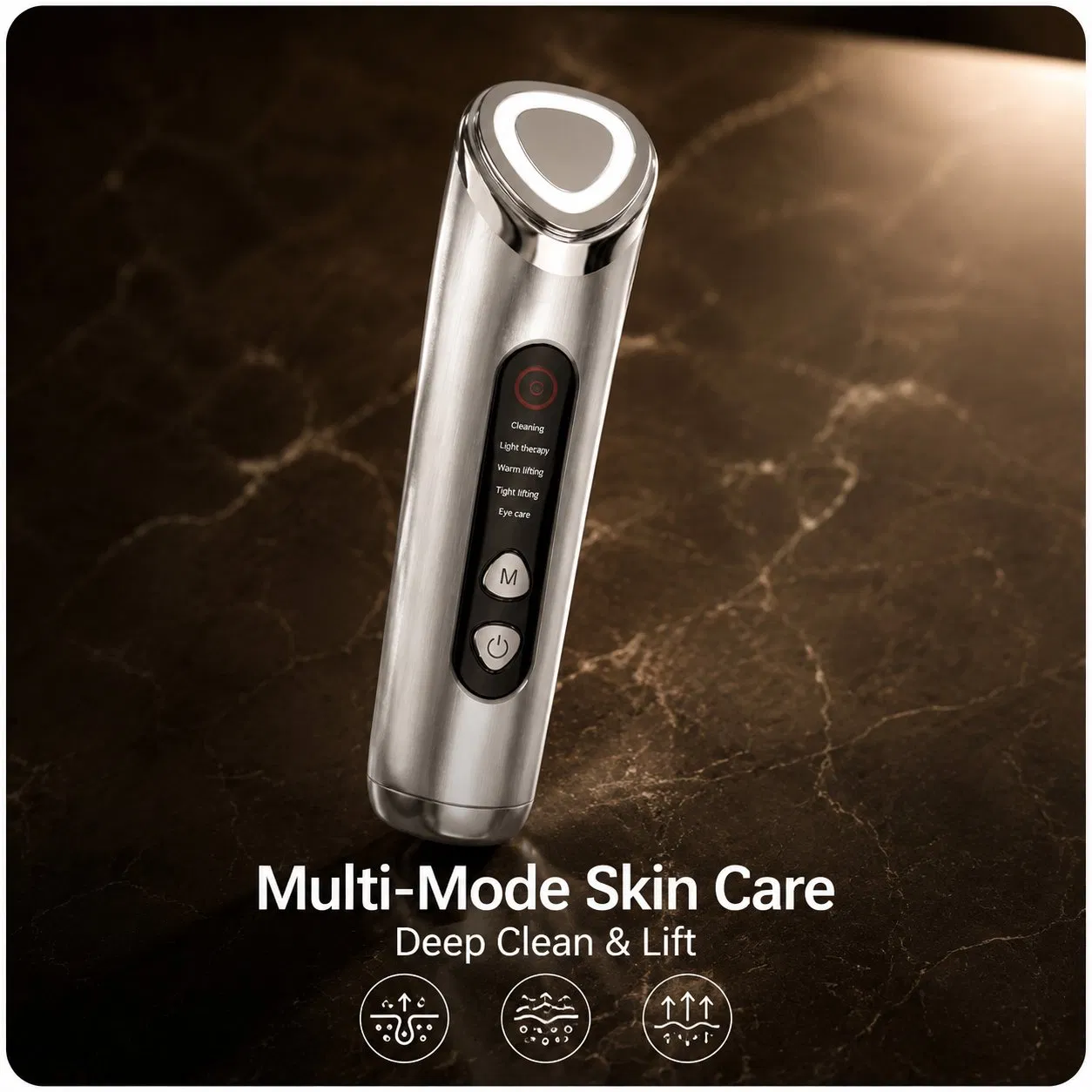 [Zsm] Smart Display Easy Operation Red and Gray Handheld Beauty Device