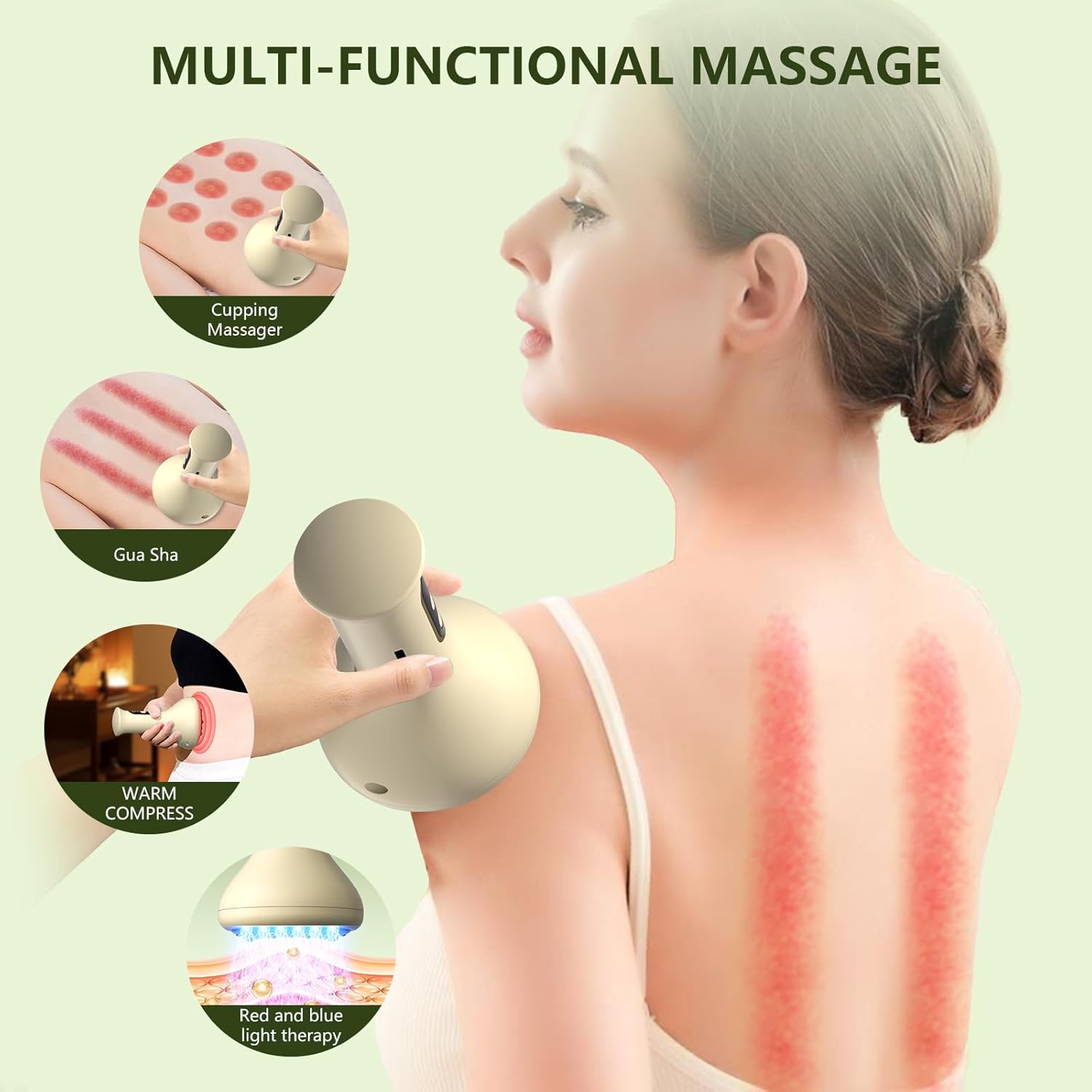 OEM Rechargeable Smart Cellulite Cupping Therapy Massager,Cupping Kit For Massage Therapy, Electric Cupping Device