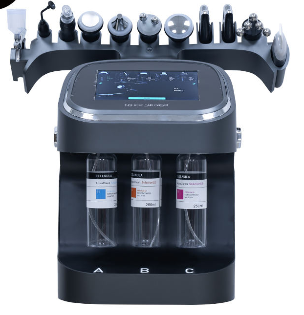 Water Snake Oxygen Facial Machine with Skin Analyzer Multifunctional Water Snake Abrasion Water Facial Care Device