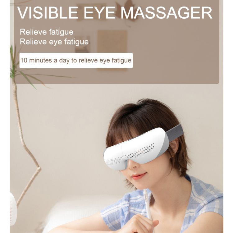 Portable Eye Massager 9D Airbag Pressure, Heat Therapy, 4 Modes Relax Sleep, USB Rechargeable, Bluetooth Control, OEM/ODM