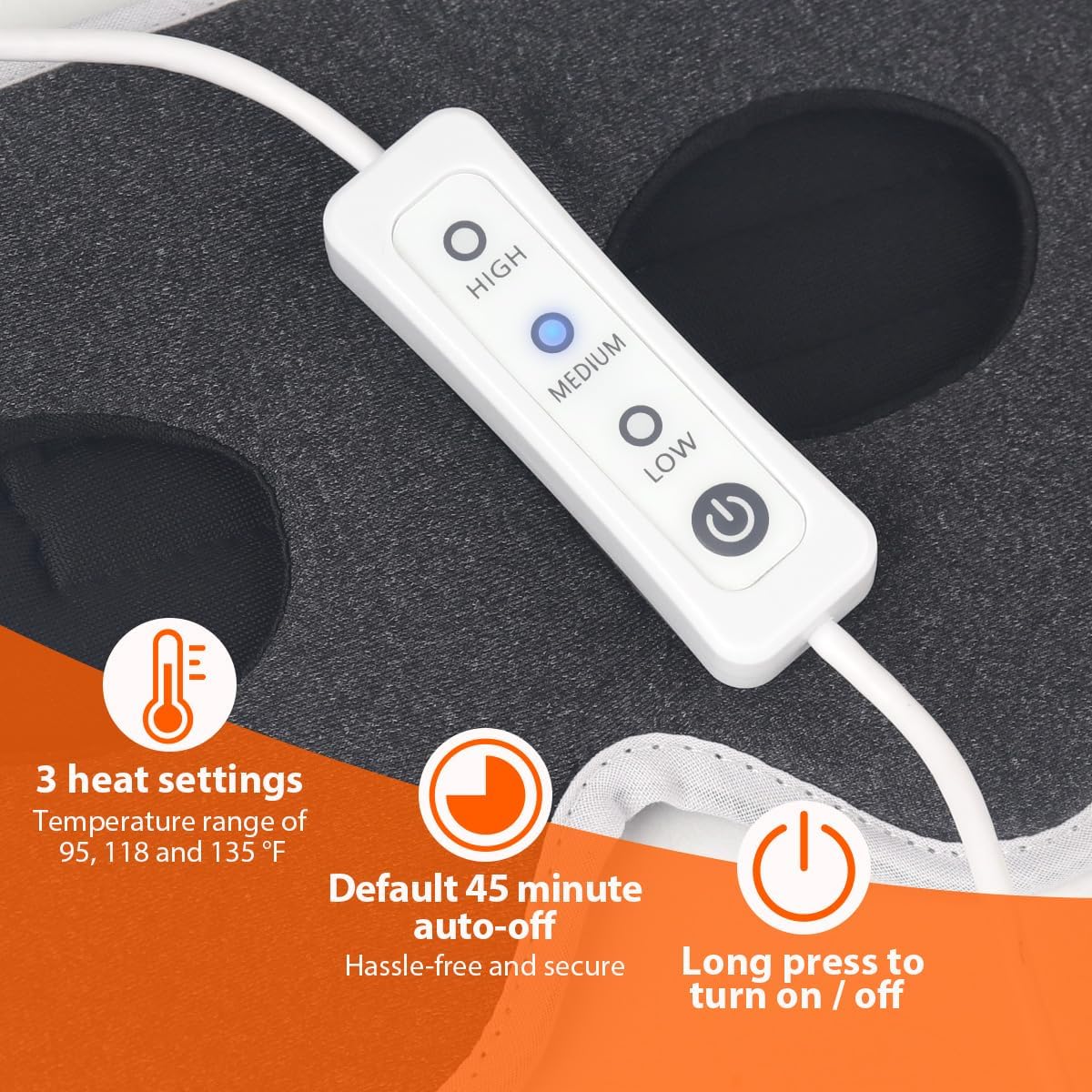 Reusable Warm Compress Electric USB Heated Eye Mask With 3 Speed Temperature Control
