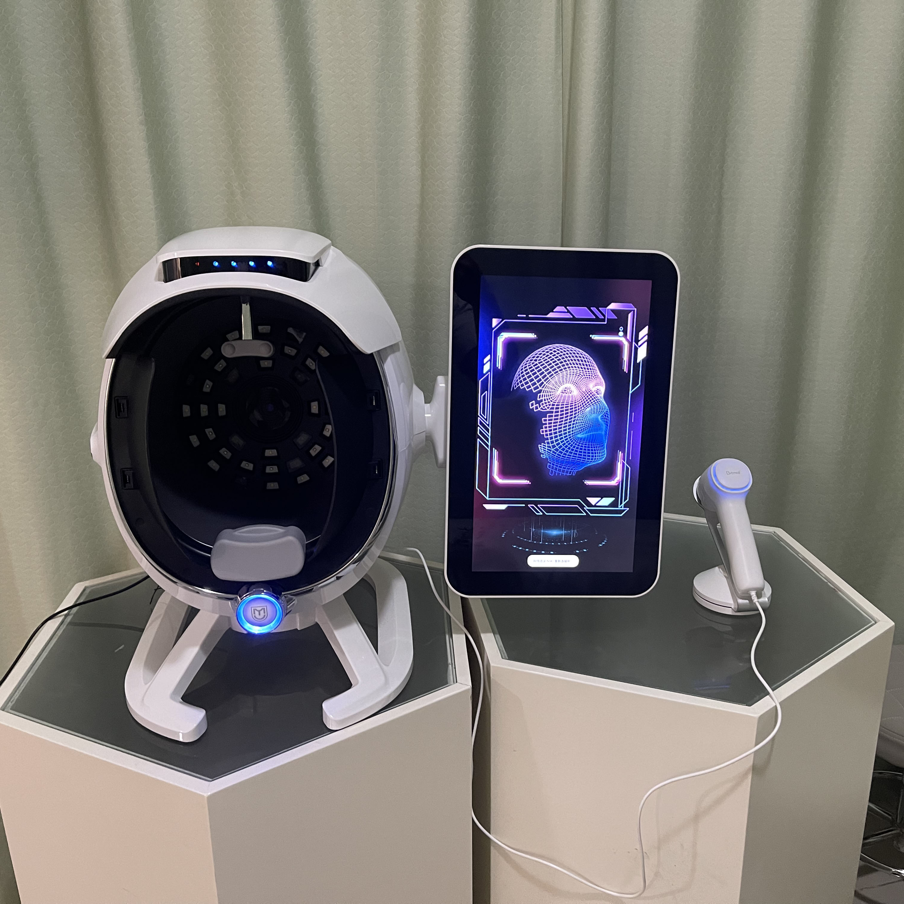Smart 3D Face Scanner Skin Analyzer Machine Moisture Wrinkles Acne Pores Detector Beauty Salon Spa Targeting Eyes It JP US ZA