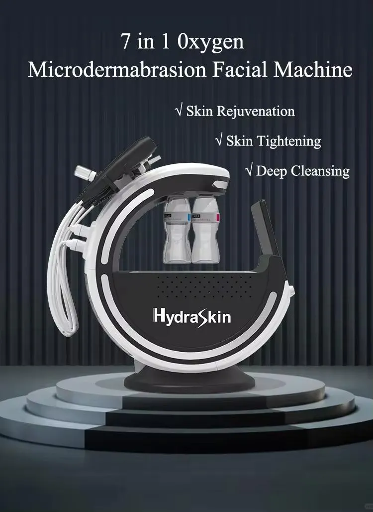 Black Hydro Beauty 7 in 1 Smart Ice Blue Skin Care Device