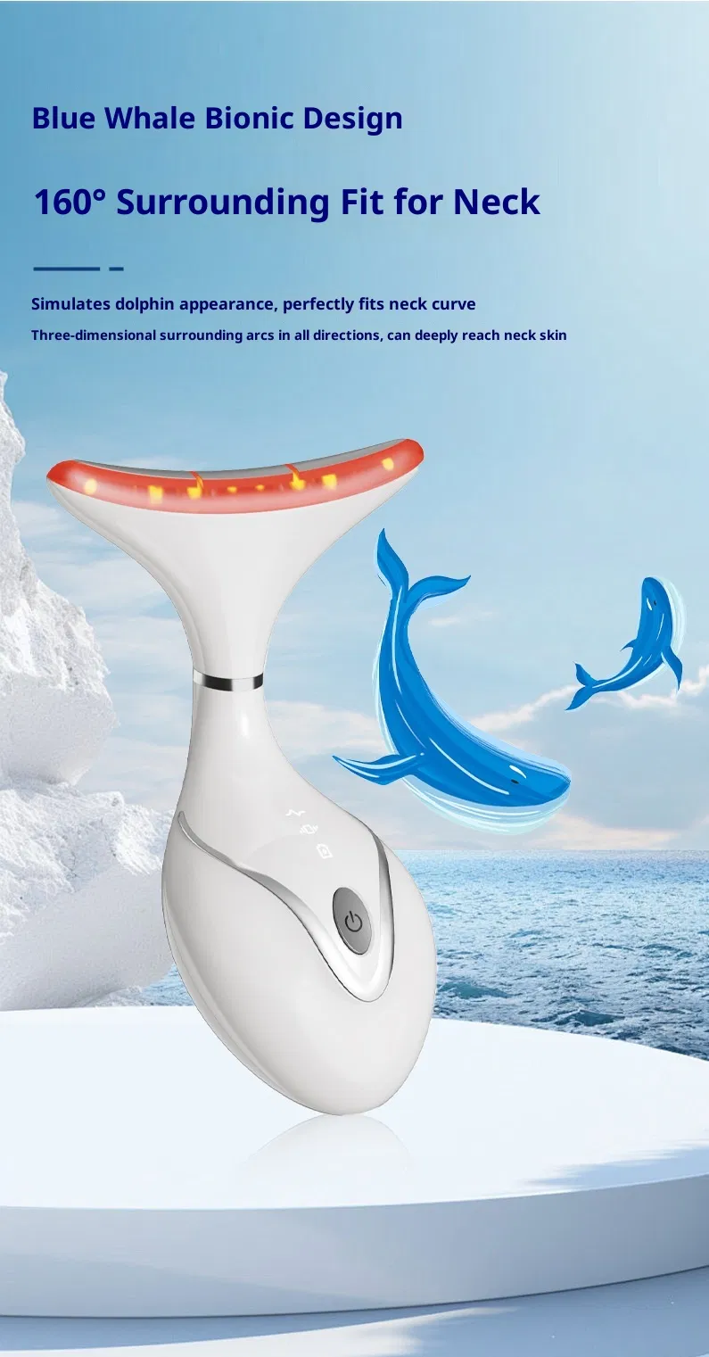 Multi-Color Beauty Light Inductive Vibration Microcurrent Electric Beauty Device Red Light Therapy for Face