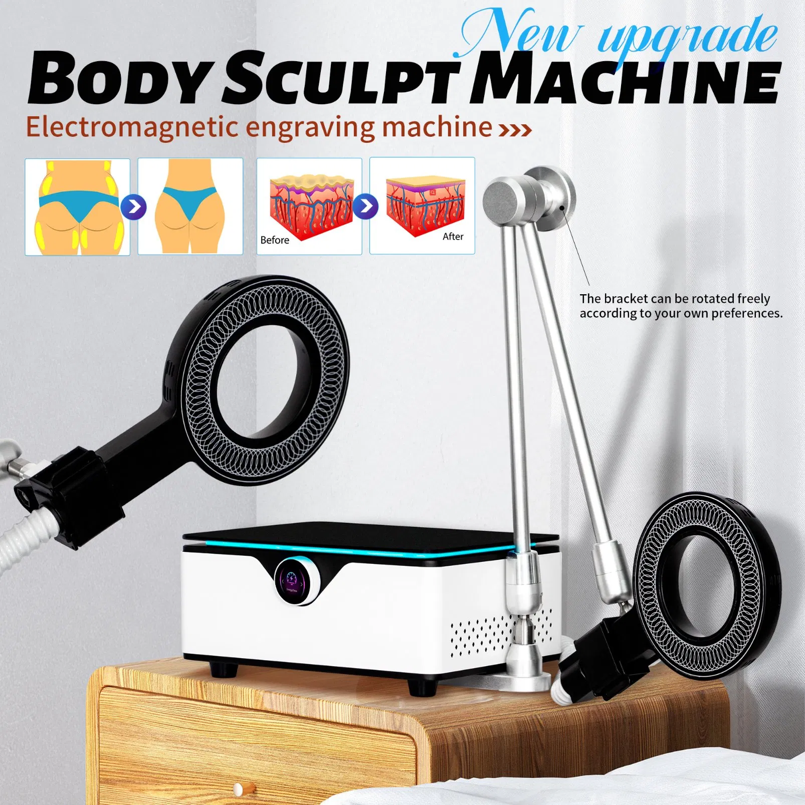 Professional EMS Body Sculpting Device with Magnetic Ring Technology Muscle Stimulator for Toning &amp; Contouring at Home or Salon