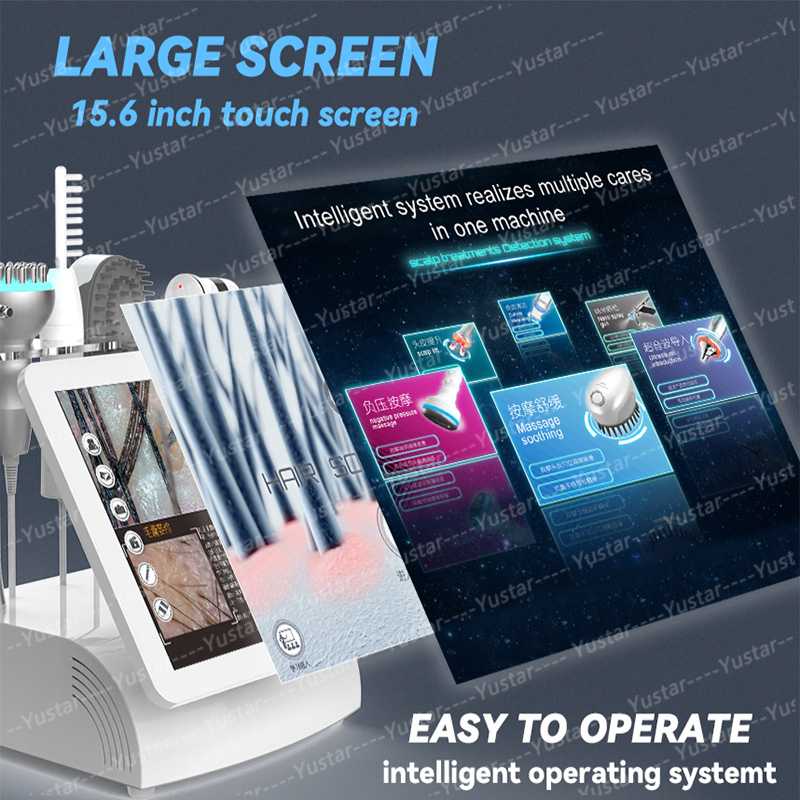 2024 Five-in-one Head for Scalp Environment Detection Scalp Care All-in-one Device Hair Follicle Care Head Massage Scalp Health