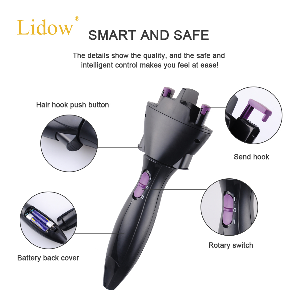 LIDOW USB Automatic Hair Braider Electric Hair Twist Machine Hair Styling Tool