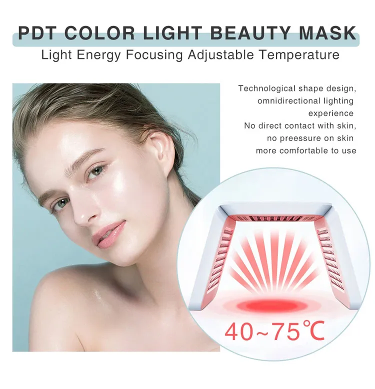 LED PDT Bio Light Therapy Mask Acne Treatment 7 Colors Red Light Therapy Facial Caring Device for Face and Body