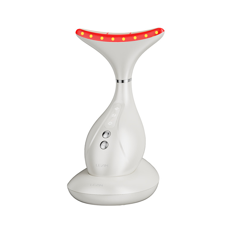 Multi-Color Beauty Light Inductive Vibration Microcurrent Electric Beauty Device Red Light Therapy for Face