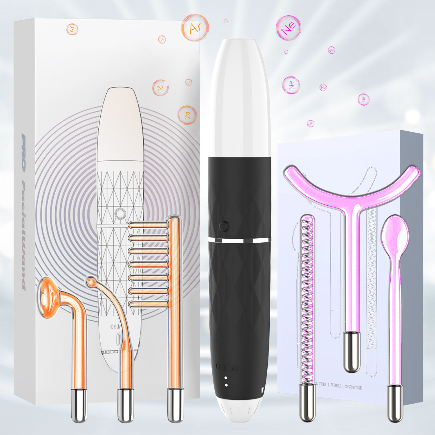 High-Frequency Rechargeable Acne Treatment Face Lifting Machine with Radio Frequency Technology