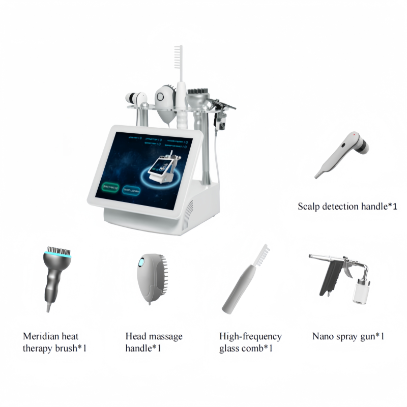 5-in-1 Scalp Tester LED Magnifying Glass HD Screen AI Intelligence Detection US Compatible Multifunctional Scalp Health Care