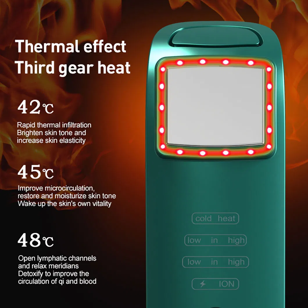 Customized Household EMS Microcurrent Vibration Ion Hot and Cold Anti-Wrinkles Beauty Device