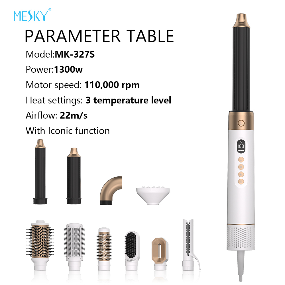 MESKY New Style Airstyler 10 In 1 Electric Hair Dryer Volumizer Hot Air Brush One-Step Ionic Styler With French Language