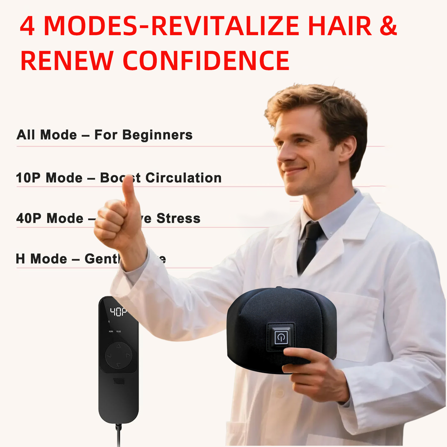 OEM Wearable Red Light Therapy Helmet 660nm 850nm Near Infrared LED Device for Scalp Health and Personal Hair Care Spa