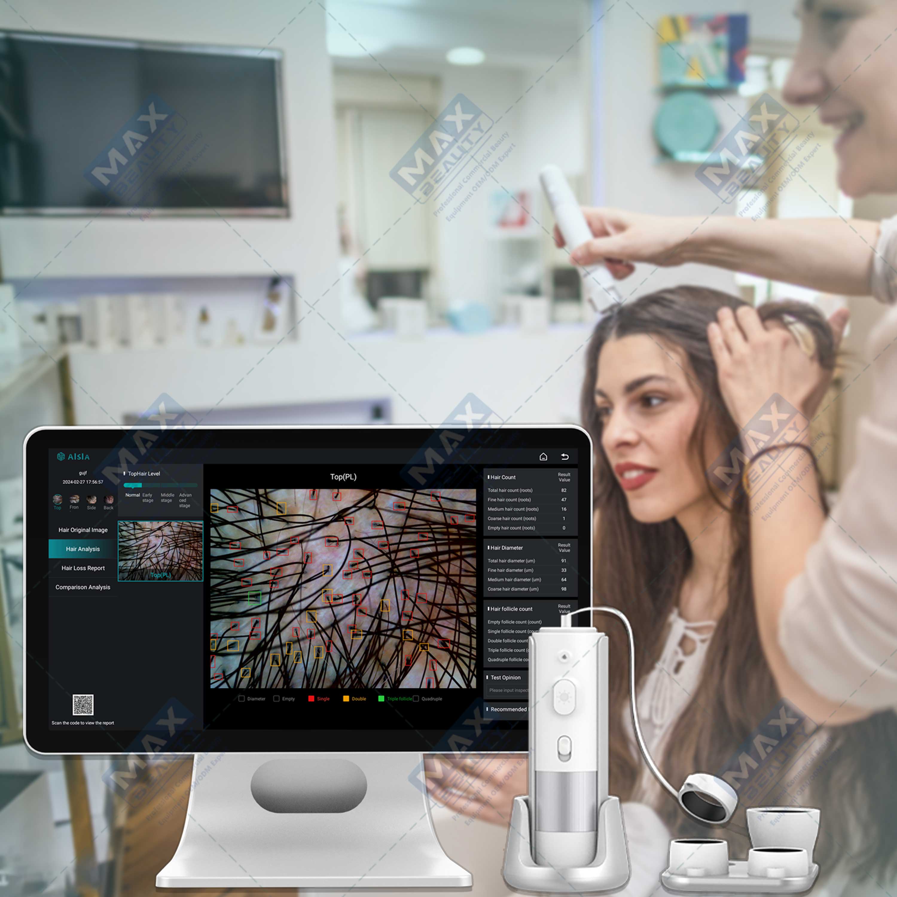Maxbeauty Hair Spa Machine with Scalp Analyser Hair Scalp Analyzer Machine for Hair Salon Use